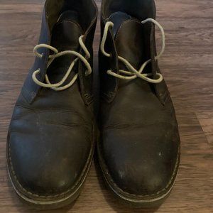 Clarks Men's Bushacre Chukka Boots - Dark Brown - Size 9.5 - moderate use